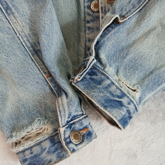 Vintage Men's Denim Blue Jean Jacket Size Large (Faded Tag) Made in USA - Picture 7 of 12